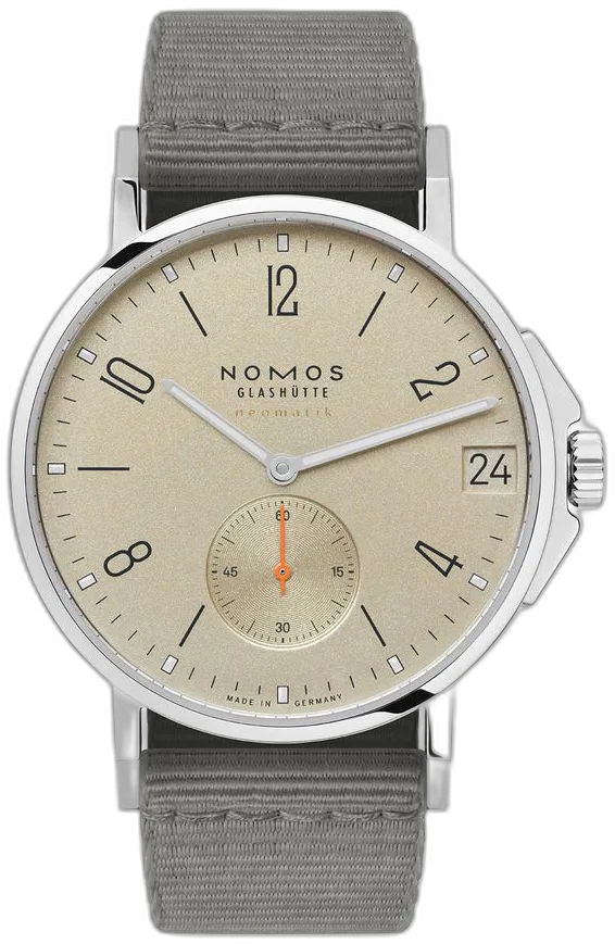 NOMOS Glashütte Ahoi neomatik 38 date sand — alternative to NOMOS Glashütte Autobahn neomatik 41 date sports gray