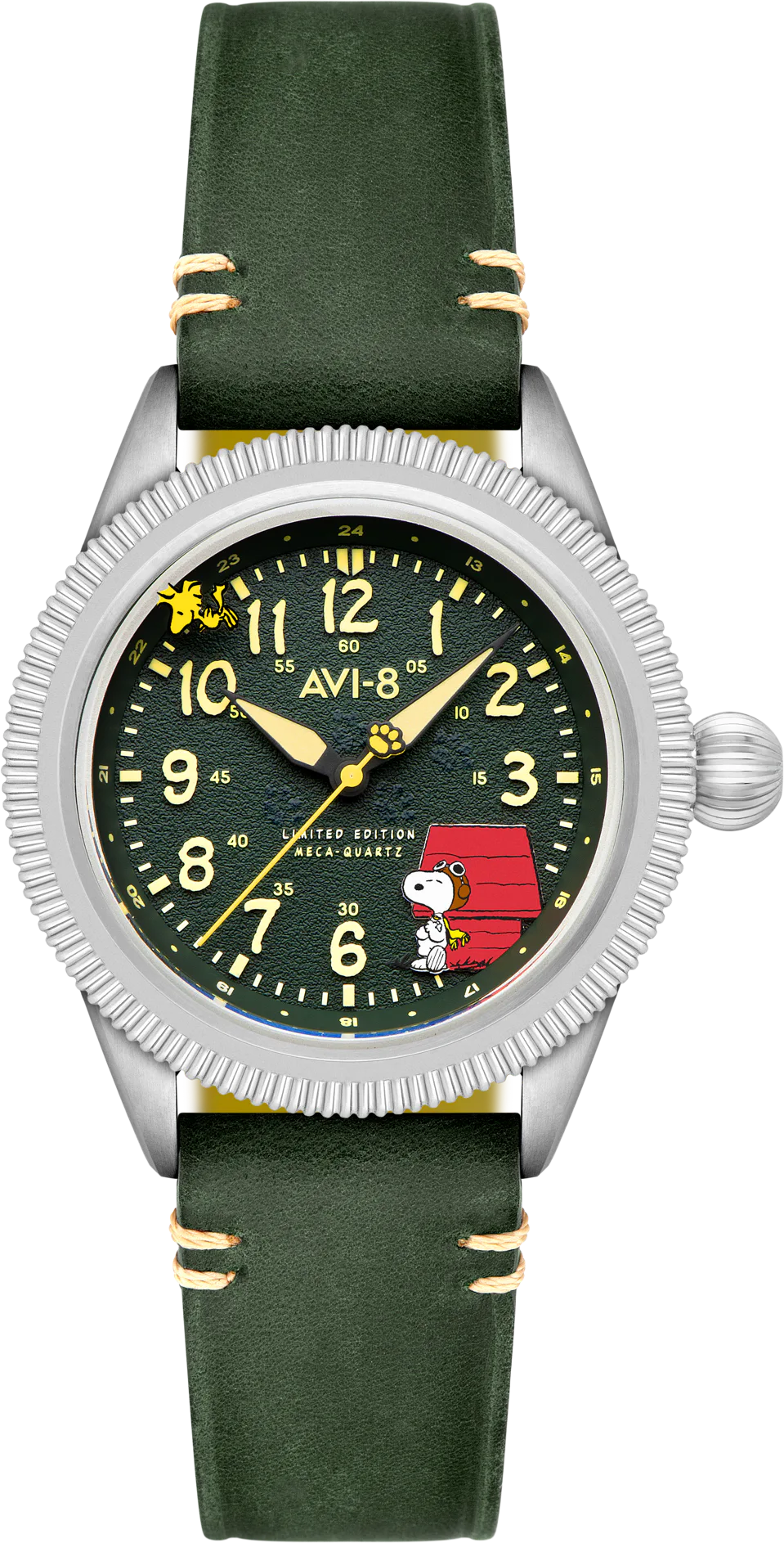 Flyboy Airmaster 40 Meca-Quartz Snoopy Flying Ace (Doghouse Green)