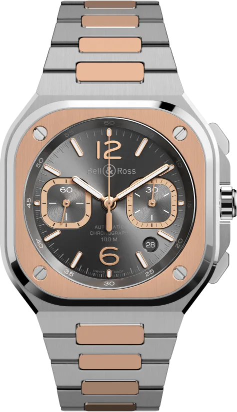Bell & Ross BR-05 Chrono Grey Steel & Gold — alternative to Oak & Oscar Team Shuster Humboldt