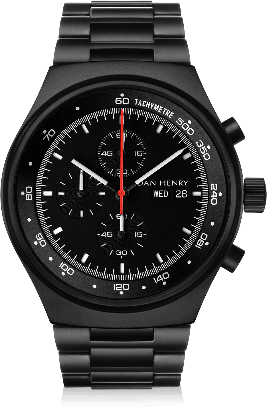 Dan Henry Black Chronograph — alternative to Vario White (Steel)