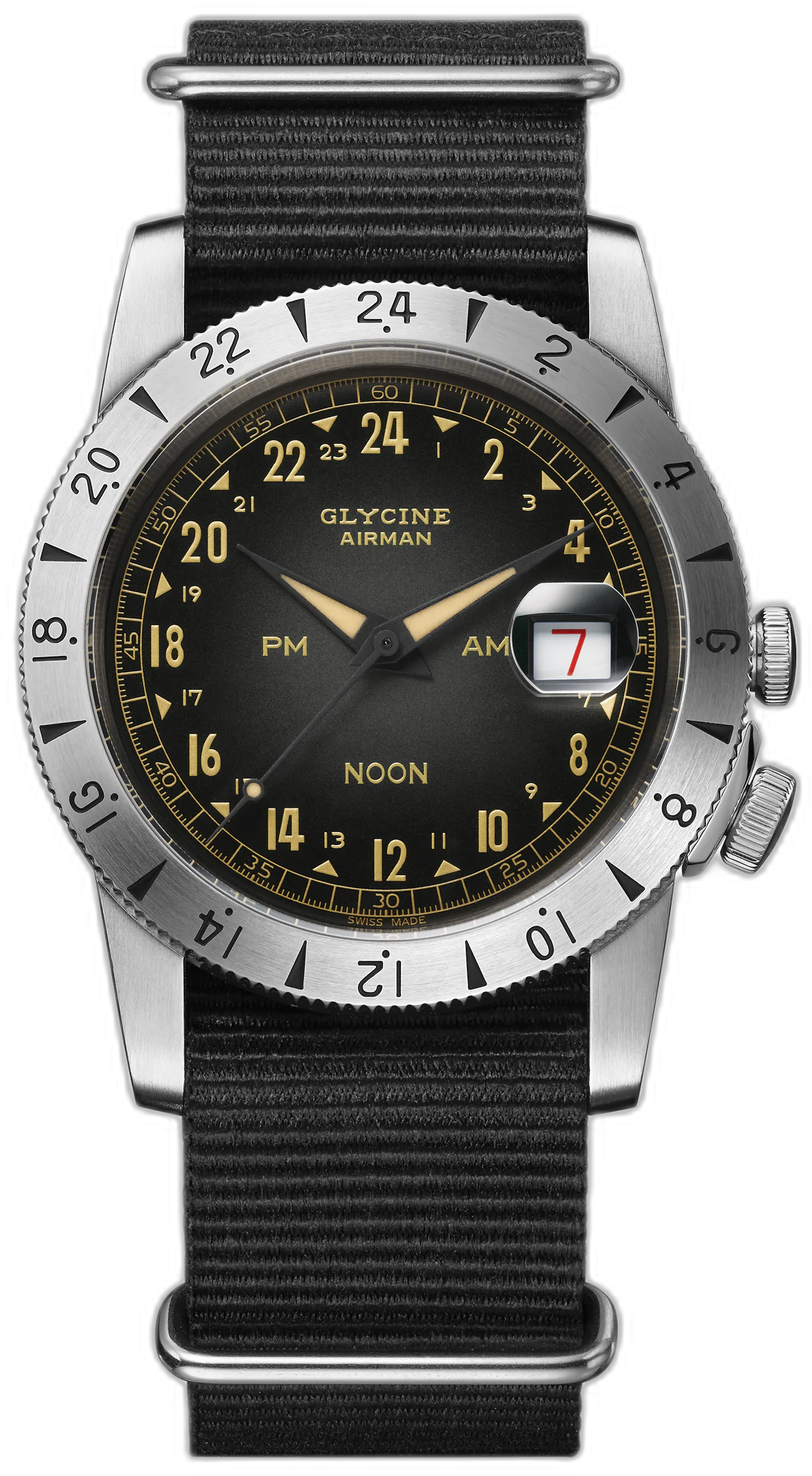 Glycine Airman Vintage Noon Purist — alternative to anOrdain Model 2
