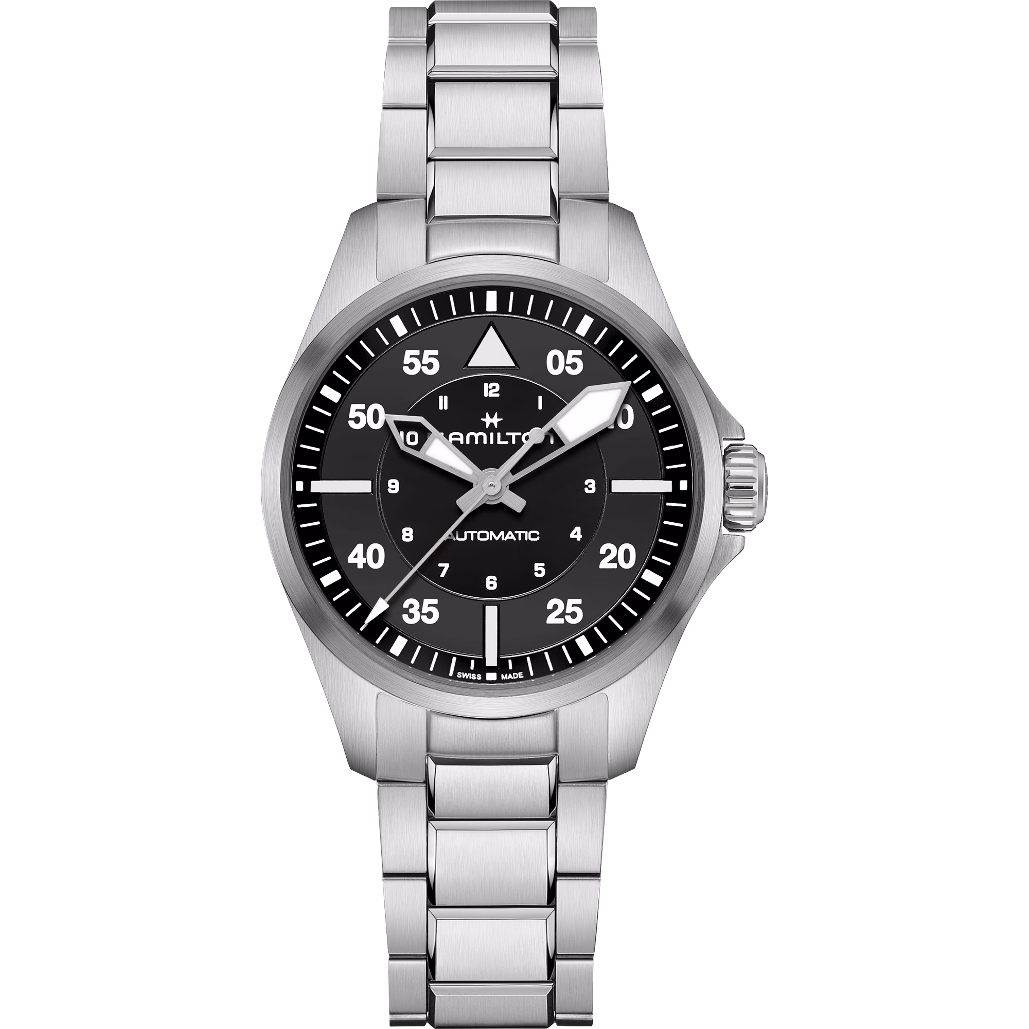 Hamilton Khaki Aviation Pilot Auto — alternative to Islander Islander Thunderbolt Pilot Watch with Black Mother of Pearl Dial #ISL-322