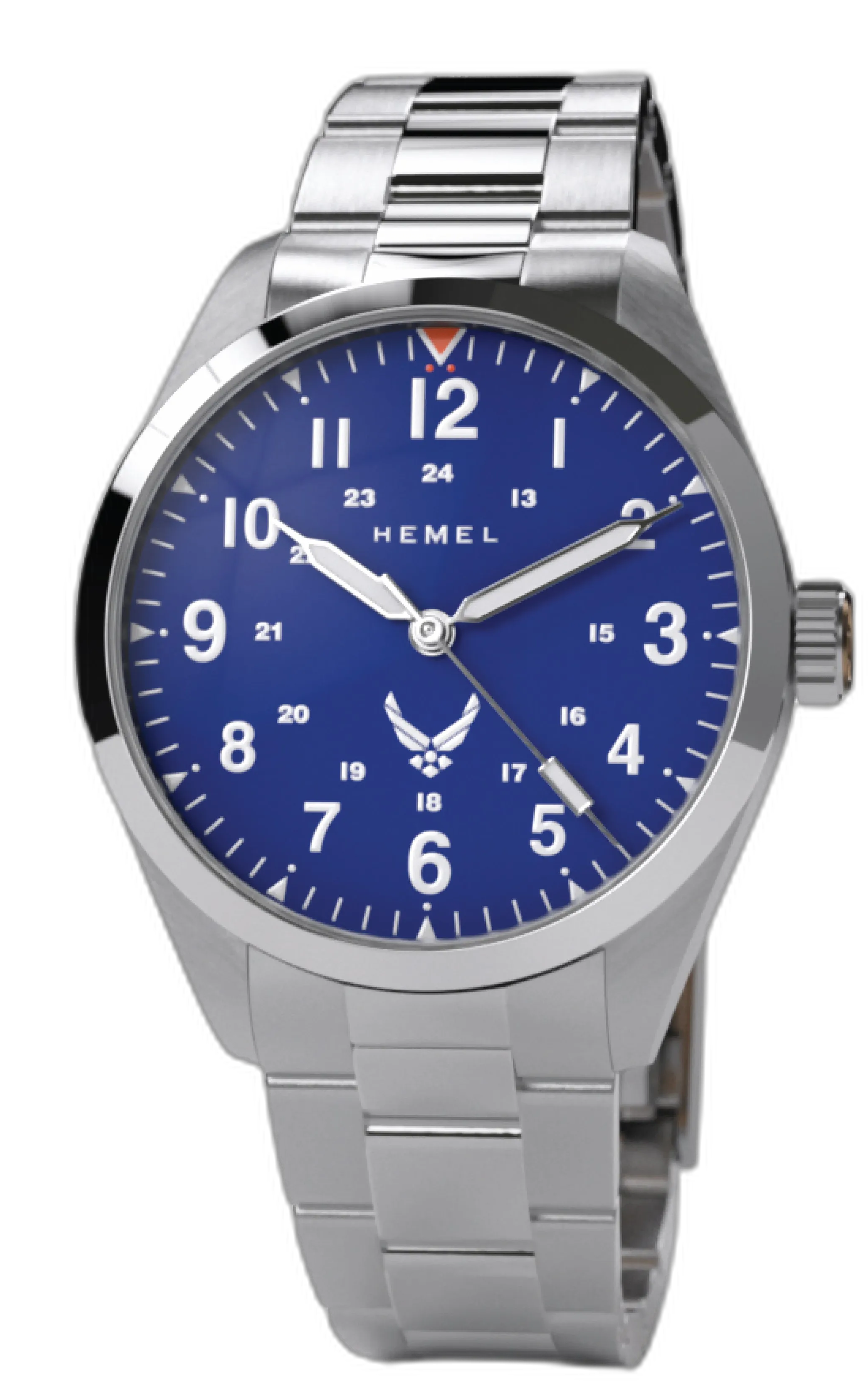 Hemel HD24 Automatic — alternative to Islander Islander Thunderbolt Pilot Watch with Black Mother of Pearl Dial #ISL-322