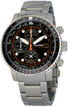 Islander Islander Calverton Flight Chronograph Alarm Watch with Black Dial #ISL-282 — alternative to Tissot Supersport Chrono Basketball Edition