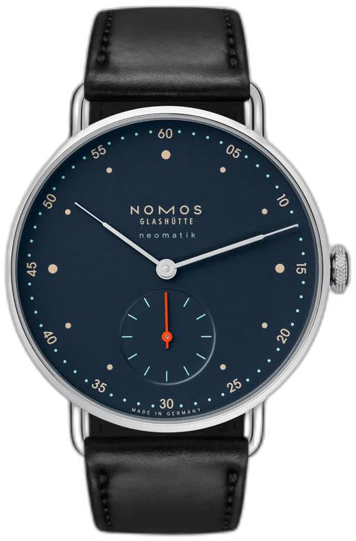 NOMOS Glashütte Metro neomatik midnight blue — alternative to Longines PrimaLuna