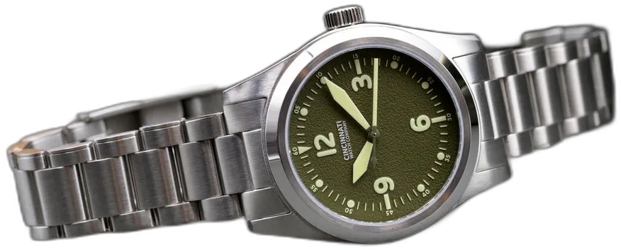 Cincinnati Watch Company P-40 A-11 Pilot — alternative to Vario White (Steel)