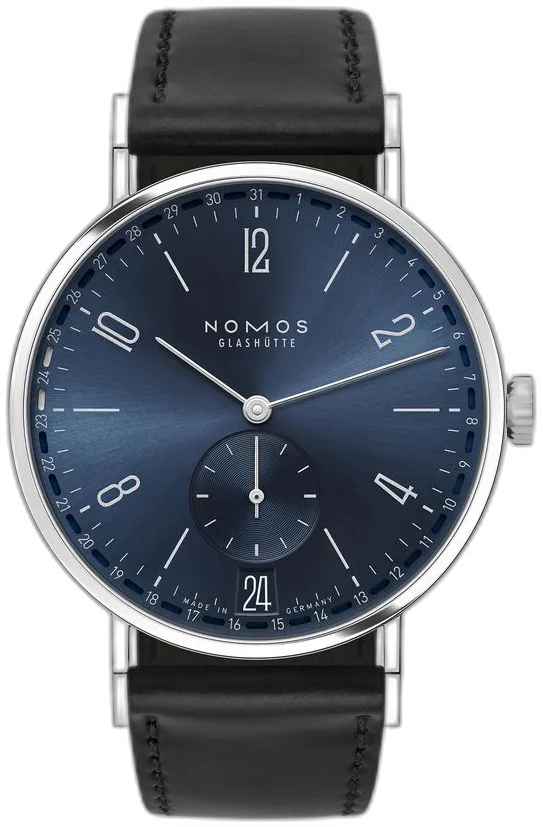 NOMOS Glashütte Tangente 2date blue — alternative to Christopher Ward The Twelve 660