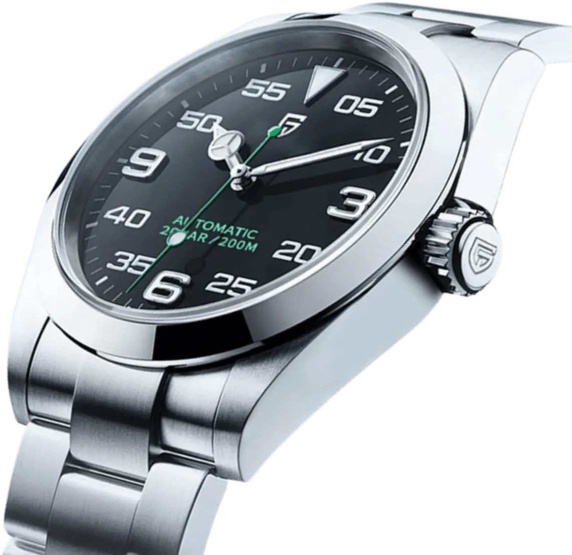 Pagani Design PD-1692 II AK — alternative to Islander Islander Mitchel Black DLC Automatic Field Watch with Luminous Dial, AR Sapphire Crystal #ISL-83