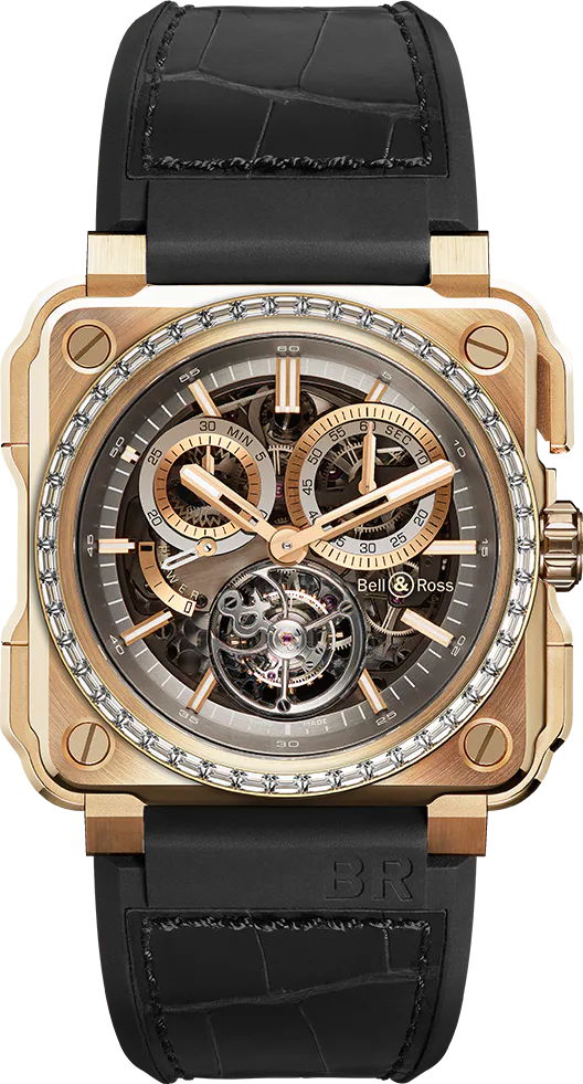 Bell & Ross BR-X1 TOURBILLON ROSE GOLD DIAMONDS — alternative to Horage Autark Tourbillon GMT