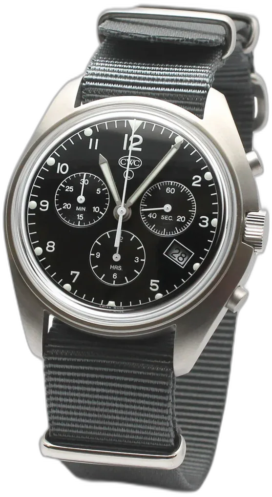 CWC Cabot Falcon Quartz Chronograph Watch — alternative to Yema Flygraf French Air & Space Force UTC Femme