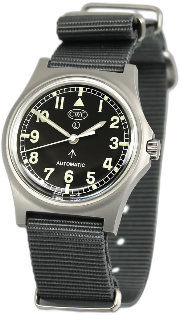CWC G22 Automatic General Service Watch — alternative to Islander Islander Mitchel Black DLC Automatic Field Watch with Luminous Dial, AR Sapphire Crystal #ISL-83