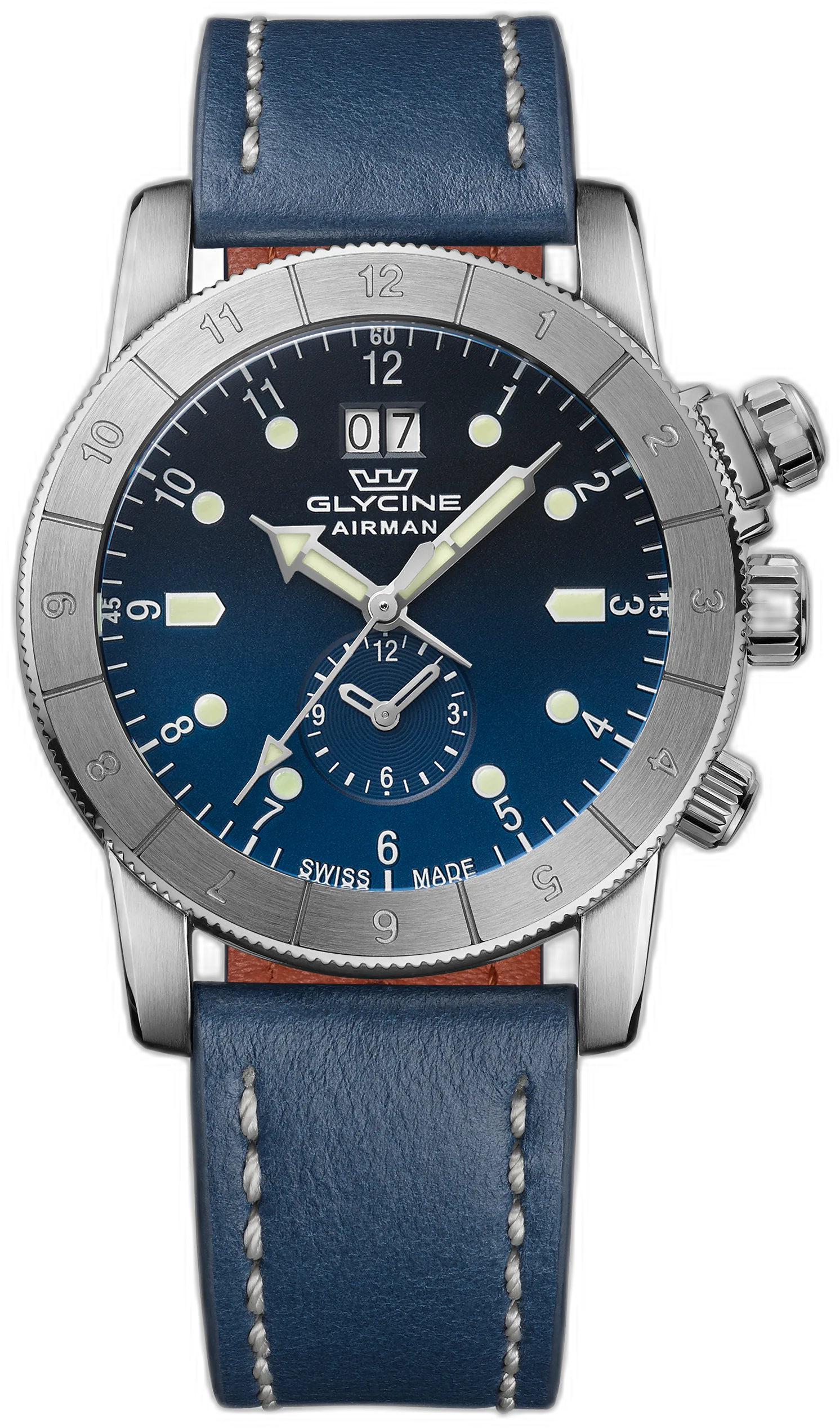Glycine Airman GMT Dual Time — alternative to Islander Islander Rocky Point PVD Analog-Digital Watch with Black Dial #ISL-331
