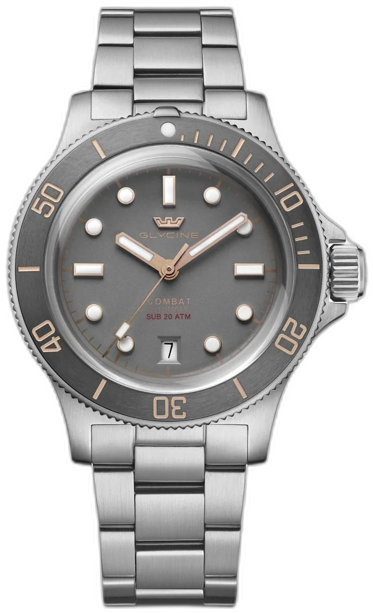 Glycine Combat Sub Box Ceramic — alternative to Islander Islander Greenport 39mm Dive Watch with Black and White Dial #ISL-300