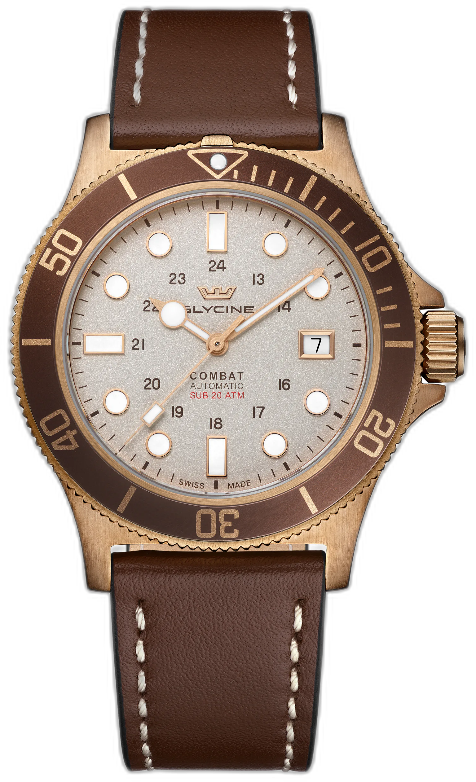 Glycine Combat Sub Bronze — alternative to Norqain Adventure Sport JP 42mm Anthracite Grey