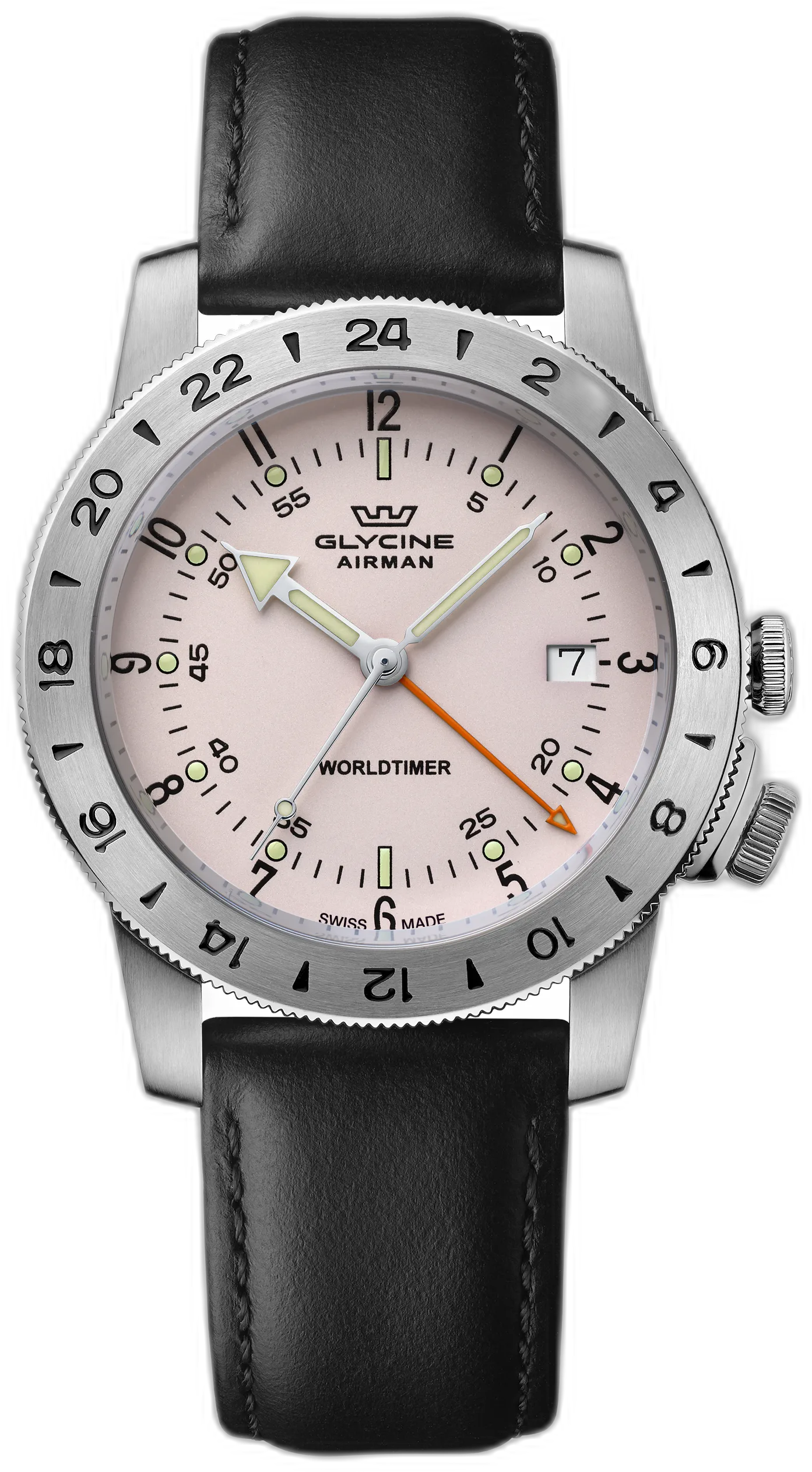 Glycine Airman Worldtimer GMT Dual Time — alternative to Citizen FE7110