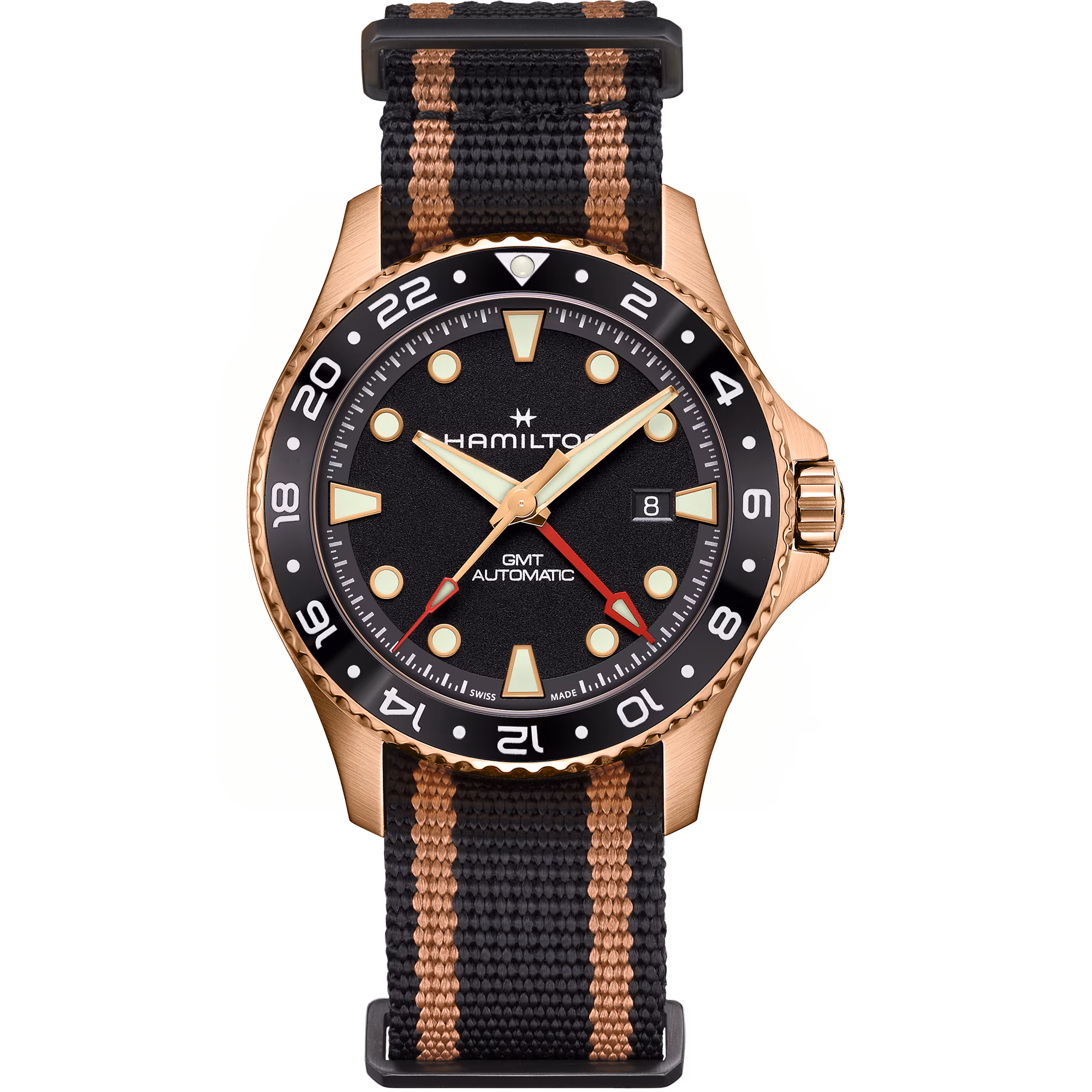 Hamilton Khaki Navy Scuba Automatic GMT 43mm Bronze — alternative to Glycine Combat Sub Sport GMT