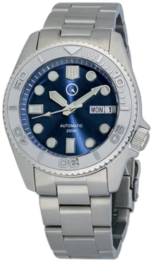Islander Islander 38mm Automatic Dive Watch with Radiant Blue Dial #ISL-63 — alternative to Islander Islander Luminous Dial Automatic Dive Watch with AR Double-Dome Sapphire Crystal, and Luminous Ceramic Bezel Insert #ISL-26