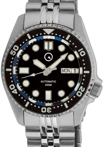 Islander Islander 38mm Automatic Dive Watch with Solid-Link Bracelet, AR Sapphire Crystal, and Luminous Ceramic Bezel Insert #ISL-05 — alternative to Islander Islander Greenport 39mm Dive Watch with Black and White Dial #ISL-300