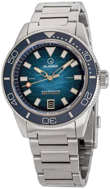 Islander Islander Bayport Automatic Dive Watch with Blue Wave Dial #ISL-311 — alternative to William Wood The Watch