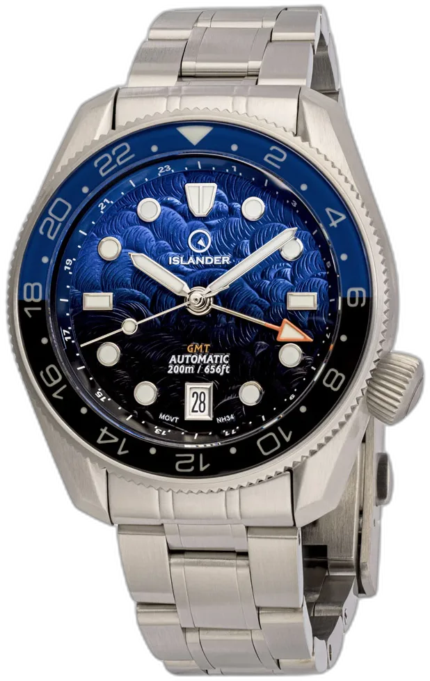 Islander Islander JFK Automatic GMT Watch with Batman Dial #ISL-338 — alternative to Seestern S456 GMT