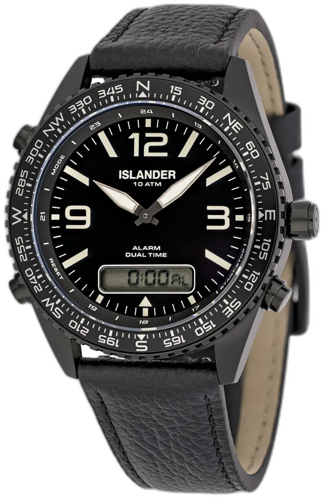Islander Islander Rocky Point PVD Analog-Digital Watch with Black Dial #ISL-331
