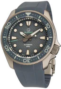 Islander Islander Sands Point Titanium Diver with Grey Whale Tail Dial #ISL-259 — alternative to Spinnaker Hull Titanium Bronze