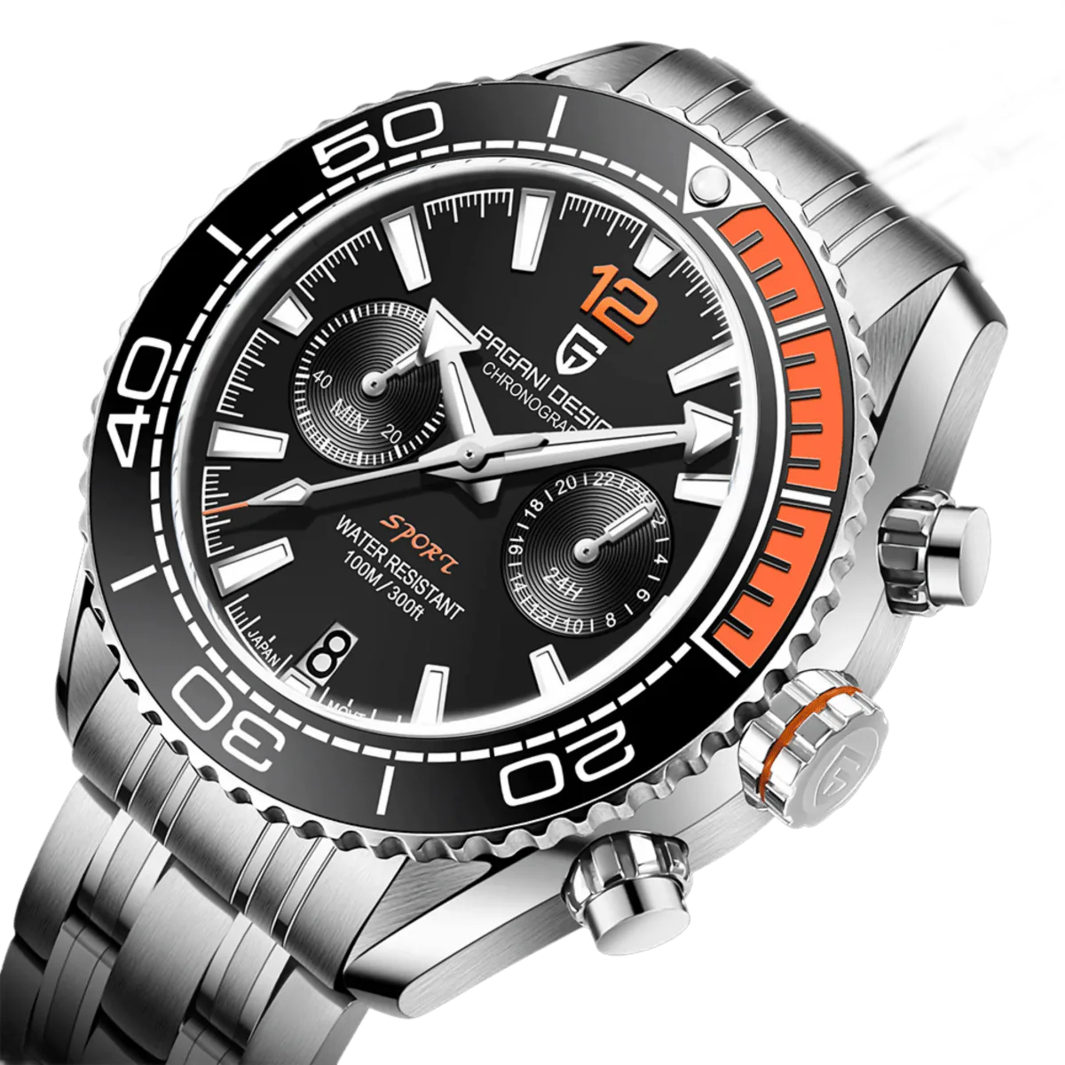 Pagani Design PD-1711 — alternative to Islander Islander Rocky Point PVD Analog-Digital Watch with Black Dial #ISL-331