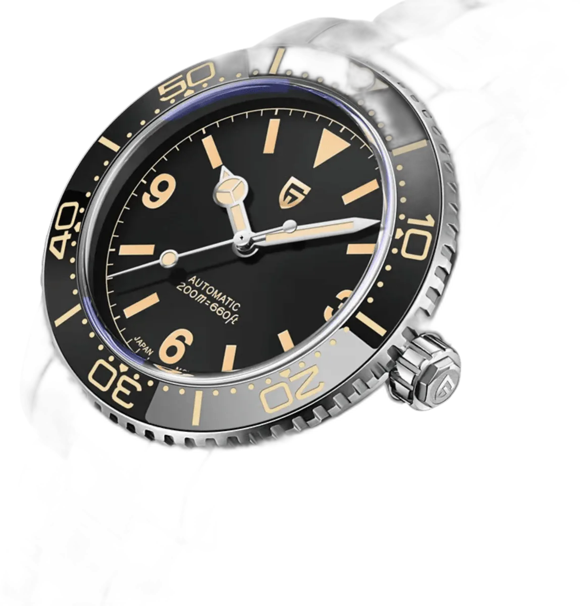 Pagani Design PD-1755 — alternative to Islander Islander Northport Hi-Beat Automatic Dive Watch with Ocean Blue and White Ripple Dial #ISL-195