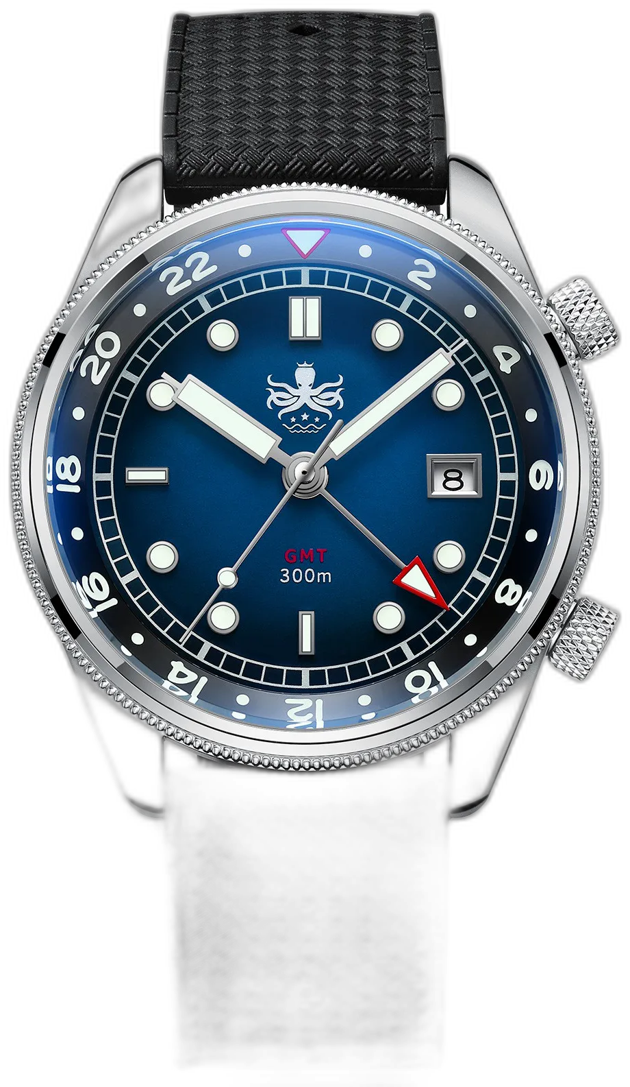 Phoibos Eagle Ray GMT — alternative to Islander Islander Rocky Point PVD Analog-Digital Watch with Black Dial #ISL-331