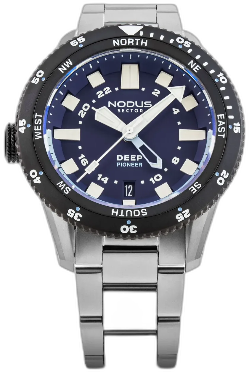 Nodus Sector Deep Pioneer — alternative to Islander Islander Bayport Automatic Dive Watch with Blue Wave Dial #ISL-311