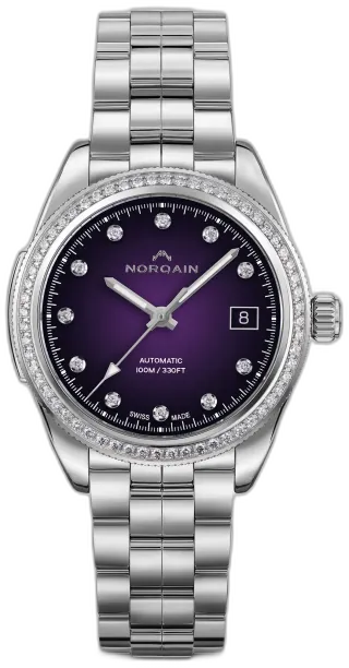 Norqain Adventure Sport 37mm Purple Gradient Diamond Bezel