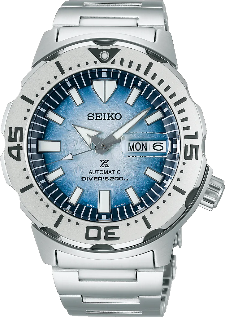 Seiko Prospex Sea Save the Ocean Special Edition — alternative to Islander Islander Northport Hi-Beat Automatic Dive Watch with Ocean Blue and White Ripple Dial #ISL-195