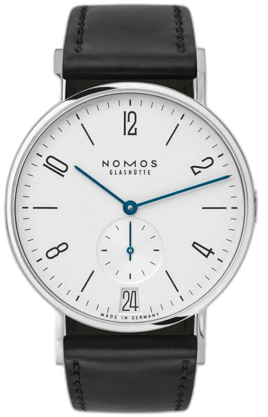 NOMOS Glashütte Tangente 38 date — alternative to NOMOS Glashütte Metro date power reserve