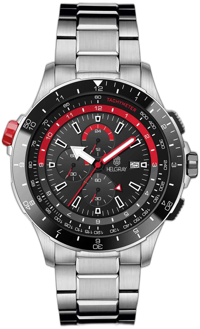 Helgray Vigilante Quartz - Classic Black (Refurbished) — alternative to Citizen World Chronograph A-T