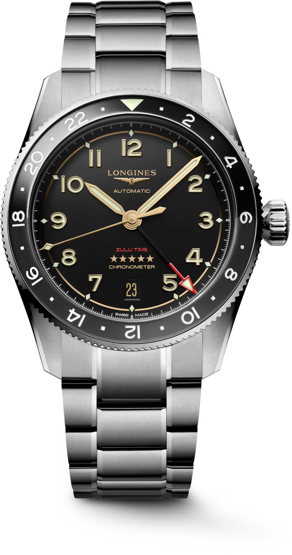Longines LONGINES SPIRIT ZULU TIME TITANIUM — alternative to Nivada Grenchen Antarctic GMT