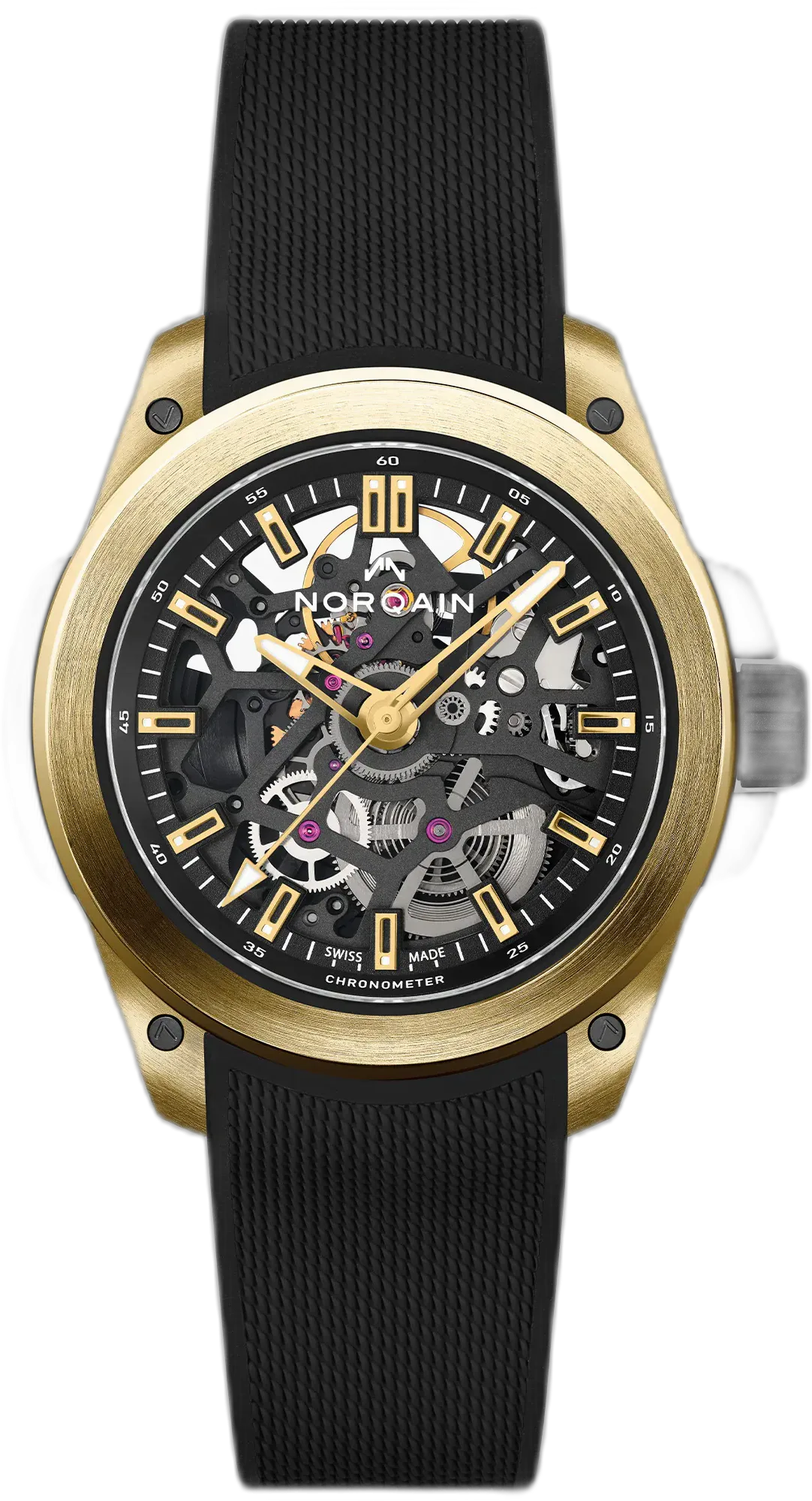 Norqain Wild ONE Skeleton 39mm Limited Edition Yellow Gold — alternative to Spinnaker Croft Mid-Size Skeleton