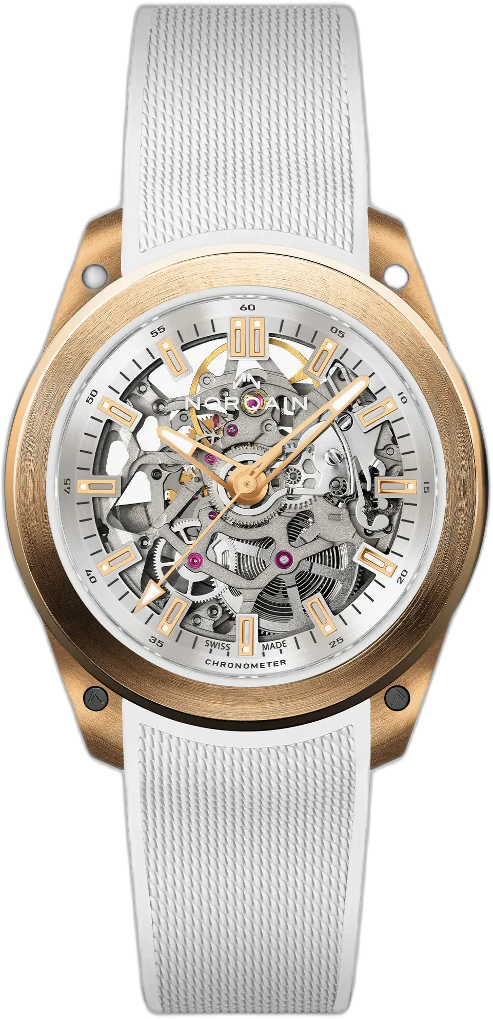 Norqain Wild ONE Skeleton 39mm Red Gold — alternative to Oblvlo IM Tourbillon