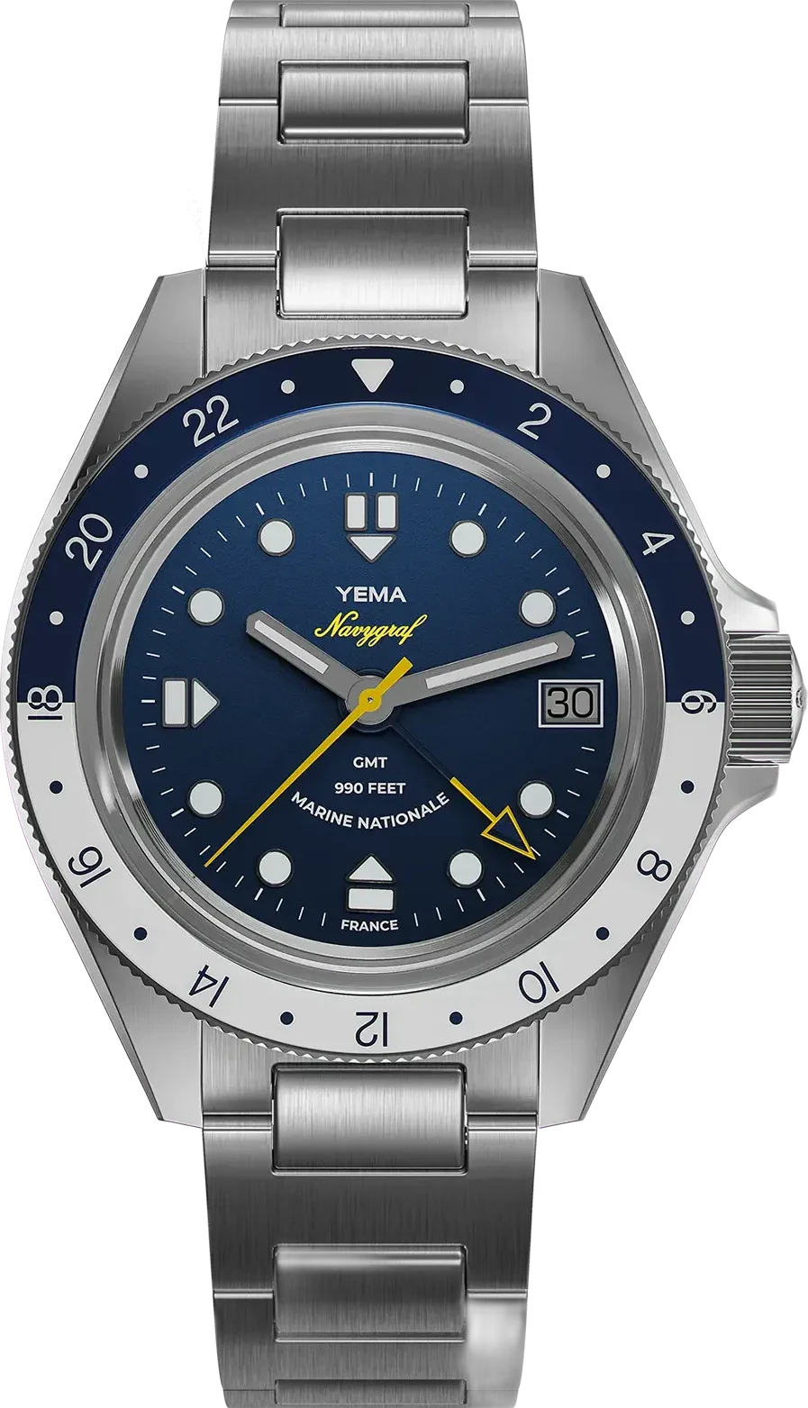Yema Navygraf Marine Nationale GMT Paris — alternative to Sugess Seestern Heritage S436-2 BB GMT