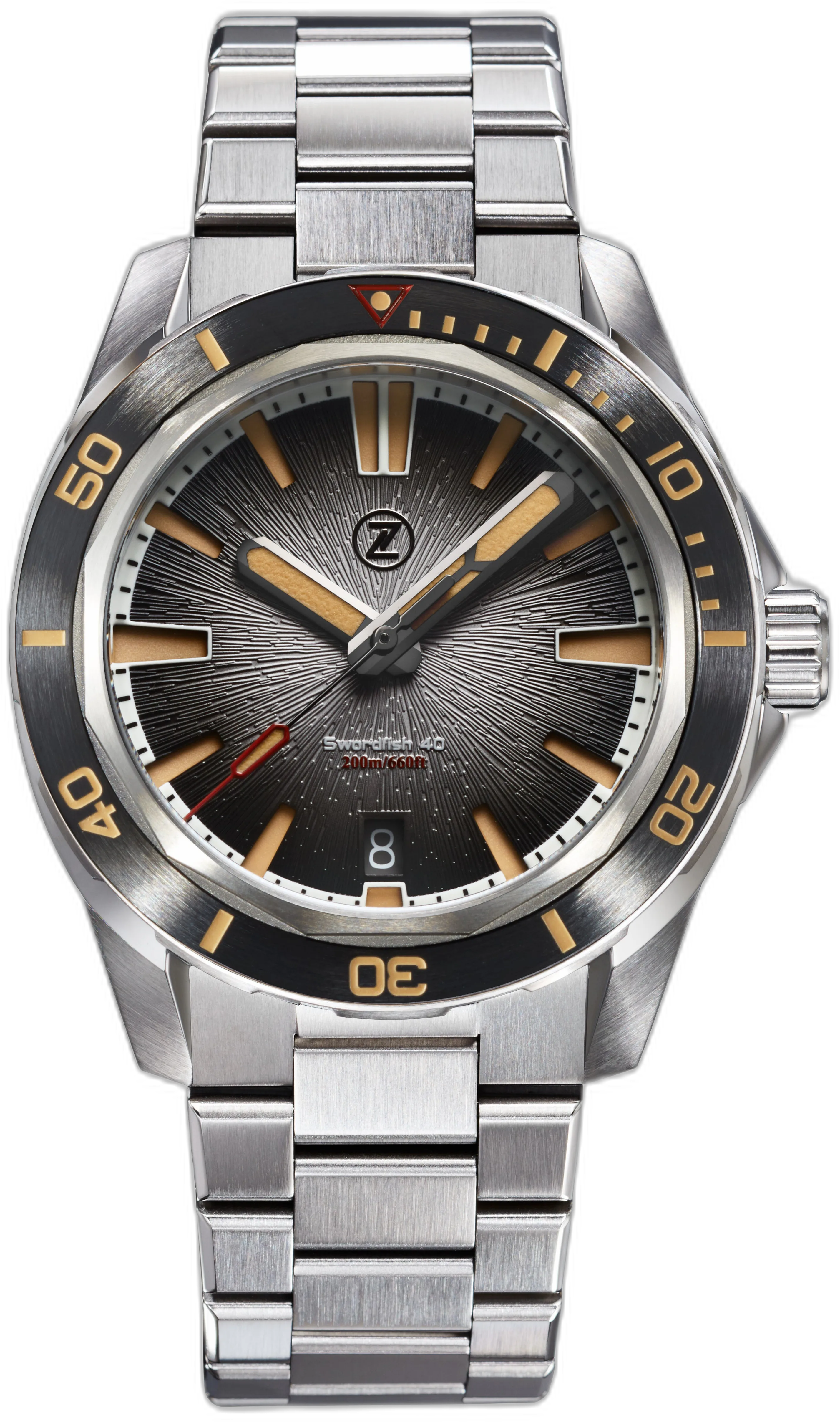 Zelos Swordfish 3 — alternative to Islander Islander Greenport 39mm Dive Watch with Black and White Dial #ISL-300